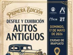 IRAPUATO SE VISTE DE GALA CON LA 1.ª EDICIÓN DEL DESFILE Y EXHIBICIÓN DE AUTOMÓVILES ANTIGUOS