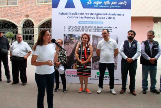 AVANZA MODERNIZACIÓN DE LA RED DE AGUA EN LA COLONIA LAS REYNAS
