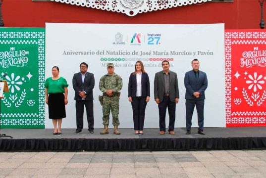 CONMEMORA GOBIERNO DE IRAPUATO 261 ANIVERSARIO DEL NATALICIO DE JOSÉ MARIA MORELOS Y PAVÓN